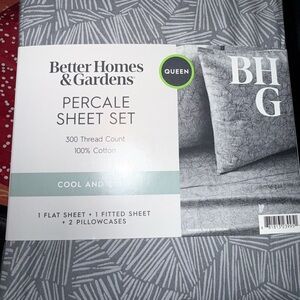 Better Homes And Gardens Cool Gray Percale Sheet Set new in package